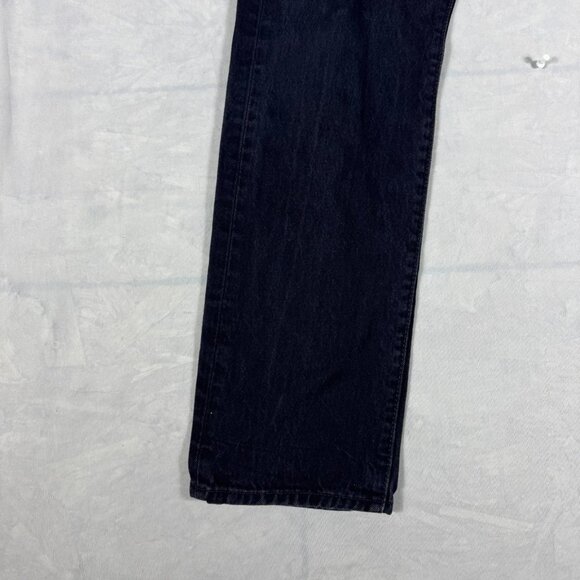 Levi’s 501 Mens Straight Leg Jeans Black Denim 5-Pocket Outdoor Size 33x32 - Picture 11 of 16
